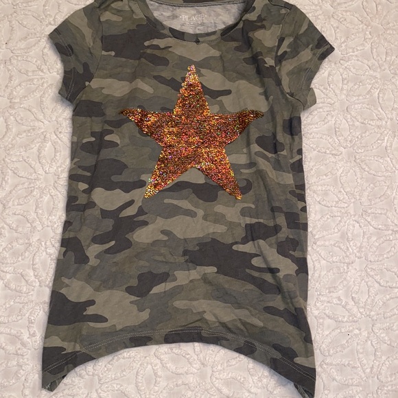 🌸NWOT-The Children’s Place camo trapeze girls tee - Picture 1 of 4